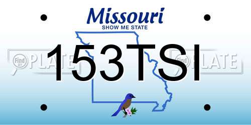 153TSI Missouri License Plate