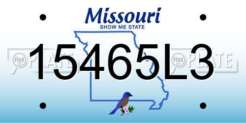 15465L3 Missouri License Plate