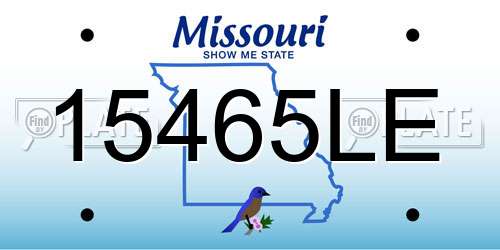 15465LE Missouri License Plate