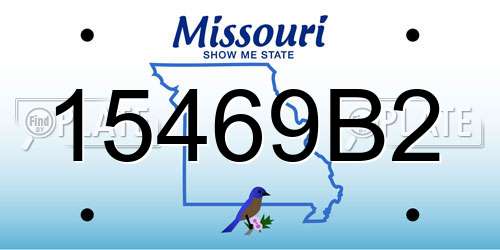 15469B2 Missouri License Plate