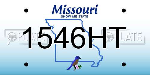 1546HT Missouri License Plate
