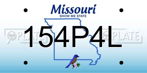 154P4L Missouri License Plate