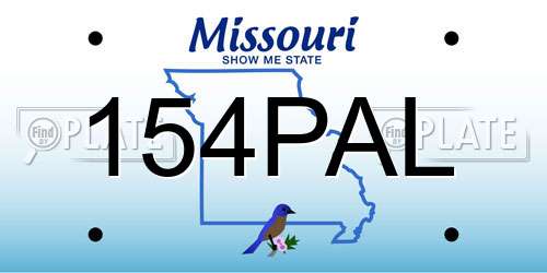 154PAL Missouri License Plate