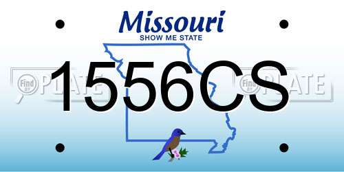 1556CS Missouri License Plate
