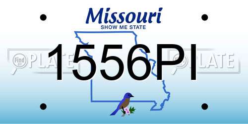 1556PI Missouri License Plate