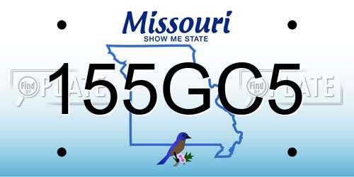 155GC5 Missouri License Plate