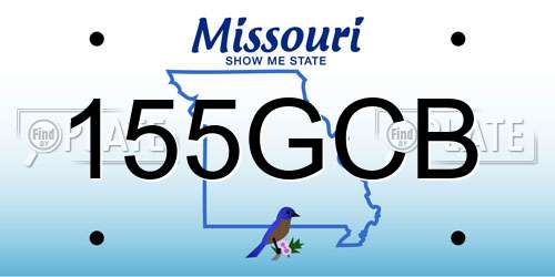 155GCB Missouri License Plate