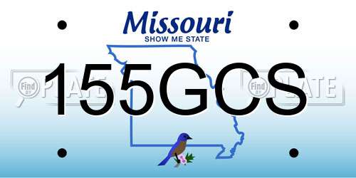 155GCS Missouri License Plate