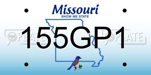 155GP1 Missouri License Plate