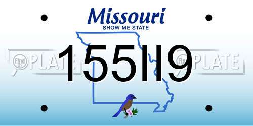 155II9 Missouri License Plate