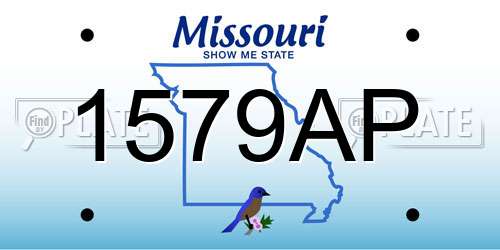 1579AP Missouri License Plate