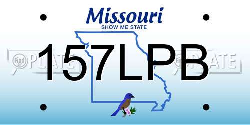 157LPB Missouri License Plate