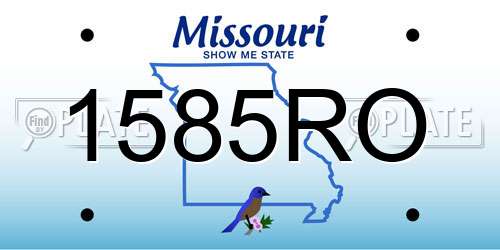 1585RO Missouri License Plate