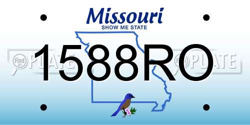 1588RO Missouri License Plate