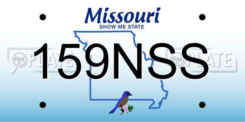 159NSS Missouri License Plate