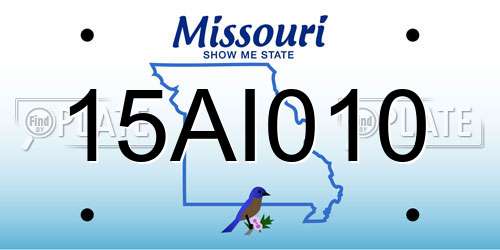 15AI010 Missouri License Plate