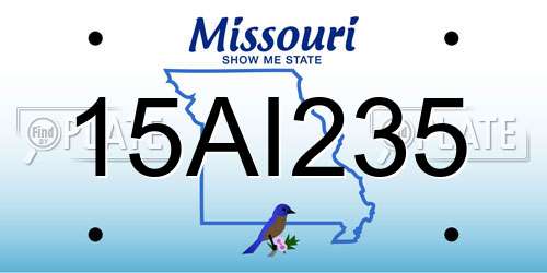 15AI235 Missouri License Plate