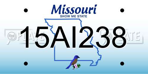 15AI238 Missouri License Plate