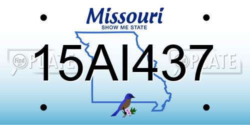 15AI437 Missouri License Plate