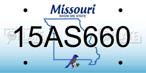 15AS660 Missouri License Plate
