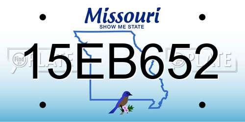 15EB652 Missouri License Plate