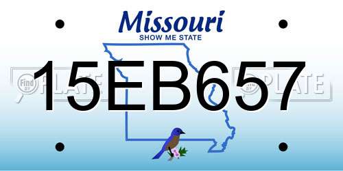 15EB657 Missouri License Plate