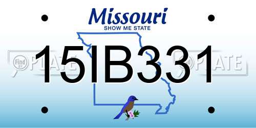 15IB331 Missouri License Plate