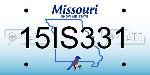 15IS331 Missouri License Plate