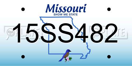 15SS482 Missouri License Plate