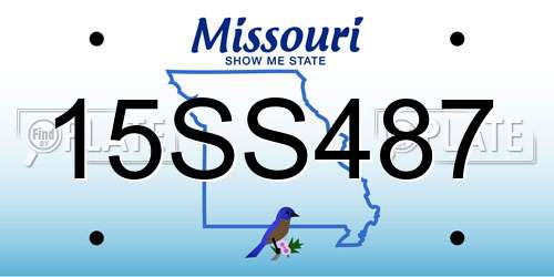 15SS487 Missouri License Plate