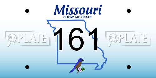 161 Missouri License Plate