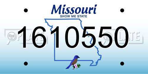 1610550 Missouri License Plate