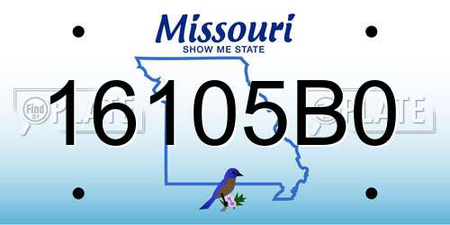 16105B0 Missouri License Plate