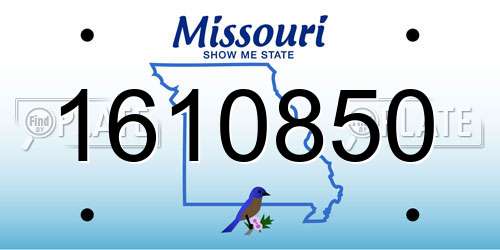 1610850 Missouri License Plate
