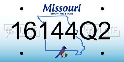 16144Q2 Missouri License Plate