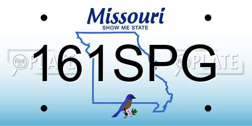 161SPG Missouri License Plate