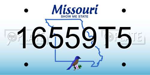 16559T5 Missouri License Plate
