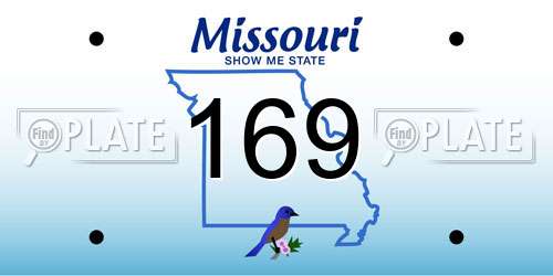 169 Missouri License Plate