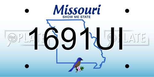1691UI Missouri License Plate