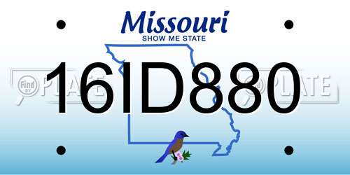 16ID880 Missouri License Plate