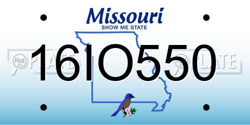 16IO550 Missouri License Plate