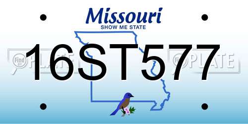 16ST577 Missouri License Plate