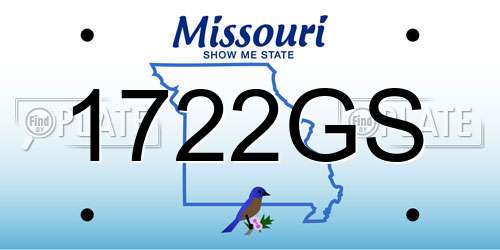 1722GS Missouri License Plate