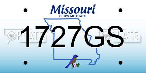1727GS Missouri License Plate