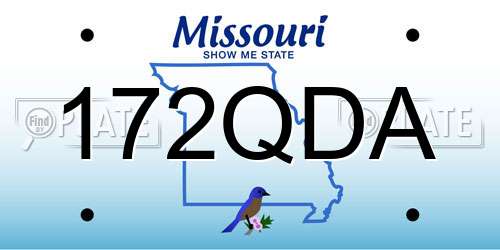 172QDA Missouri License Plate