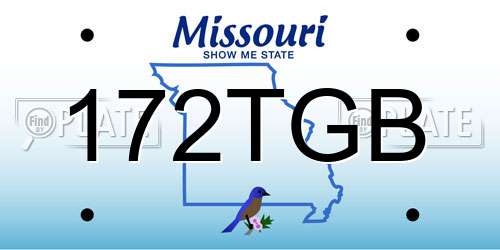 172TGB Missouri License Plate
