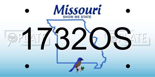 1732OS Missouri License Plate