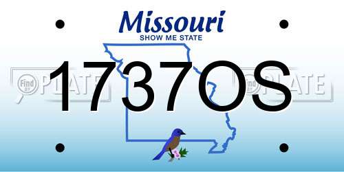 1737OS Missouri License Plate