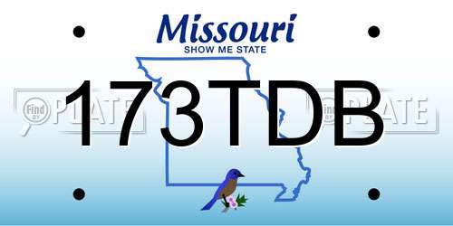 173TDB Missouri License Plate