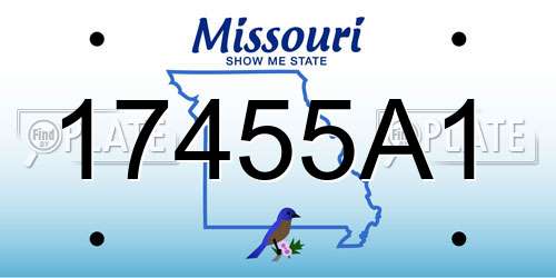 17455A1 Missouri License Plate